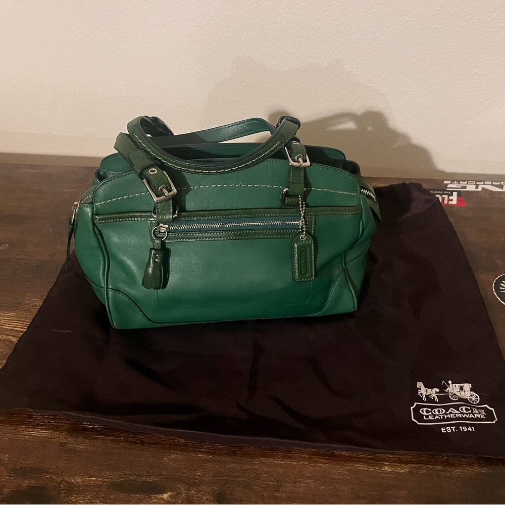 🚨Rare Vintage Coach Kelly Green Hamilton 7465